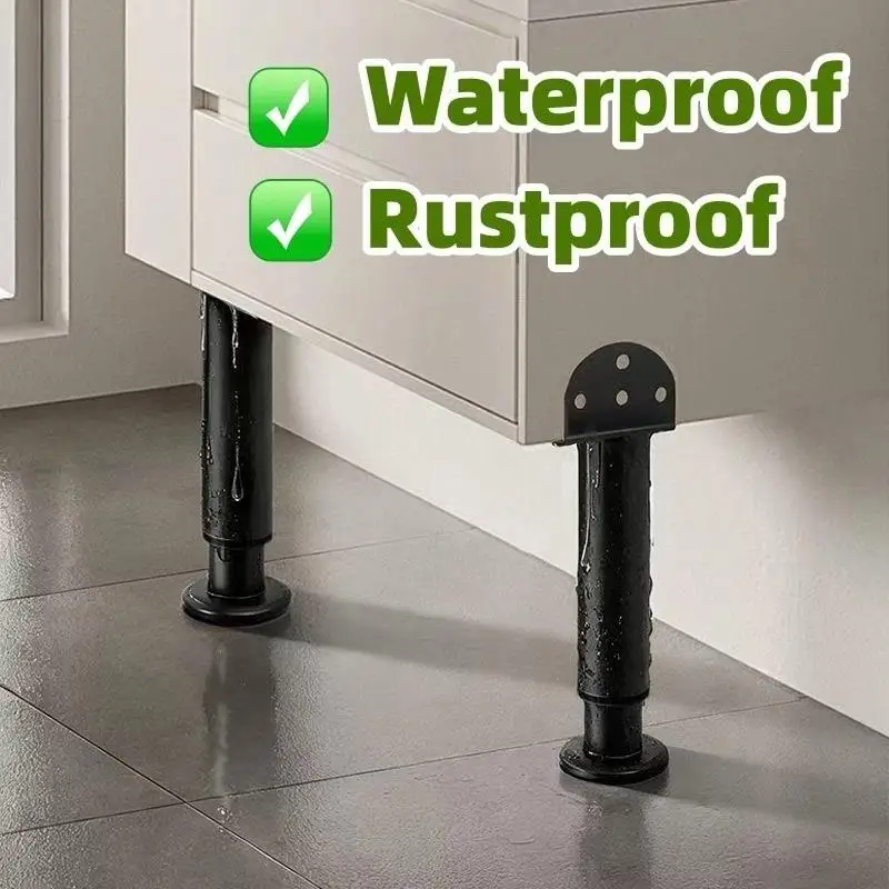 Wide Range Adjustable Metal Furniture Legs Reinforced Sofa Table Support Bracket for Home Cabinet Bed Height Customization