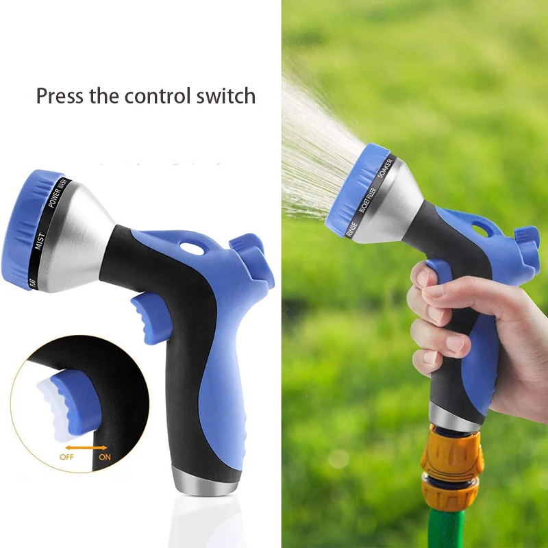 9 Modes Garden Water Gun Hose Nozzle Mutifunctional Household Car Washing Yard Water Sprayer Garden Water Hose Nozzle Gun