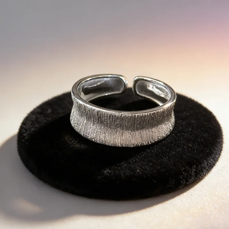 

Толстые штабелируемые кольца из стерлингового серебра 925 пробы для женщин и пар, роскошные качественные ювелирные аксессуары, подарок на день рождения