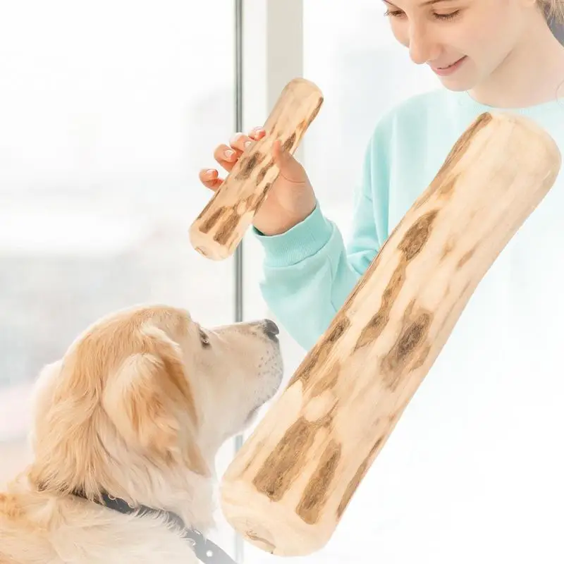 Real Wooden Dog Chew Toys Safe Interactive Dog Chew Stick Natural Dog Teeth Cleaning Hard Stick Portable For Puppy Travel Toys