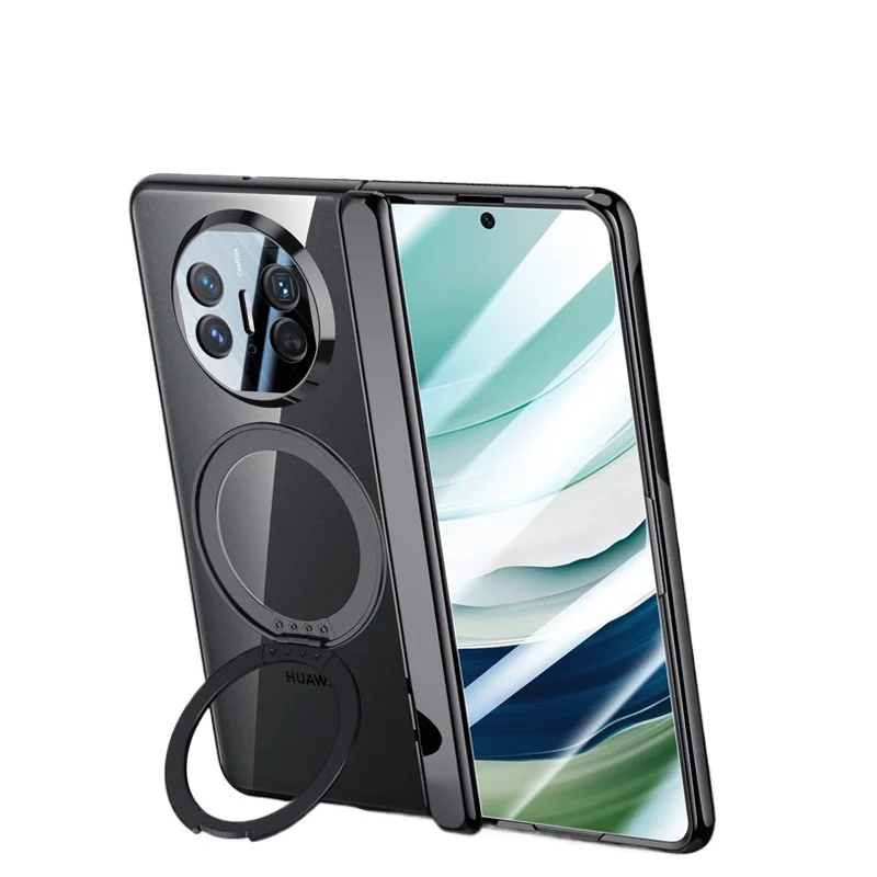 All-inclusive rotating bracket case with film, ultra-thin transparent magnetic hinge, suitable for Huawei matex5, mateX6