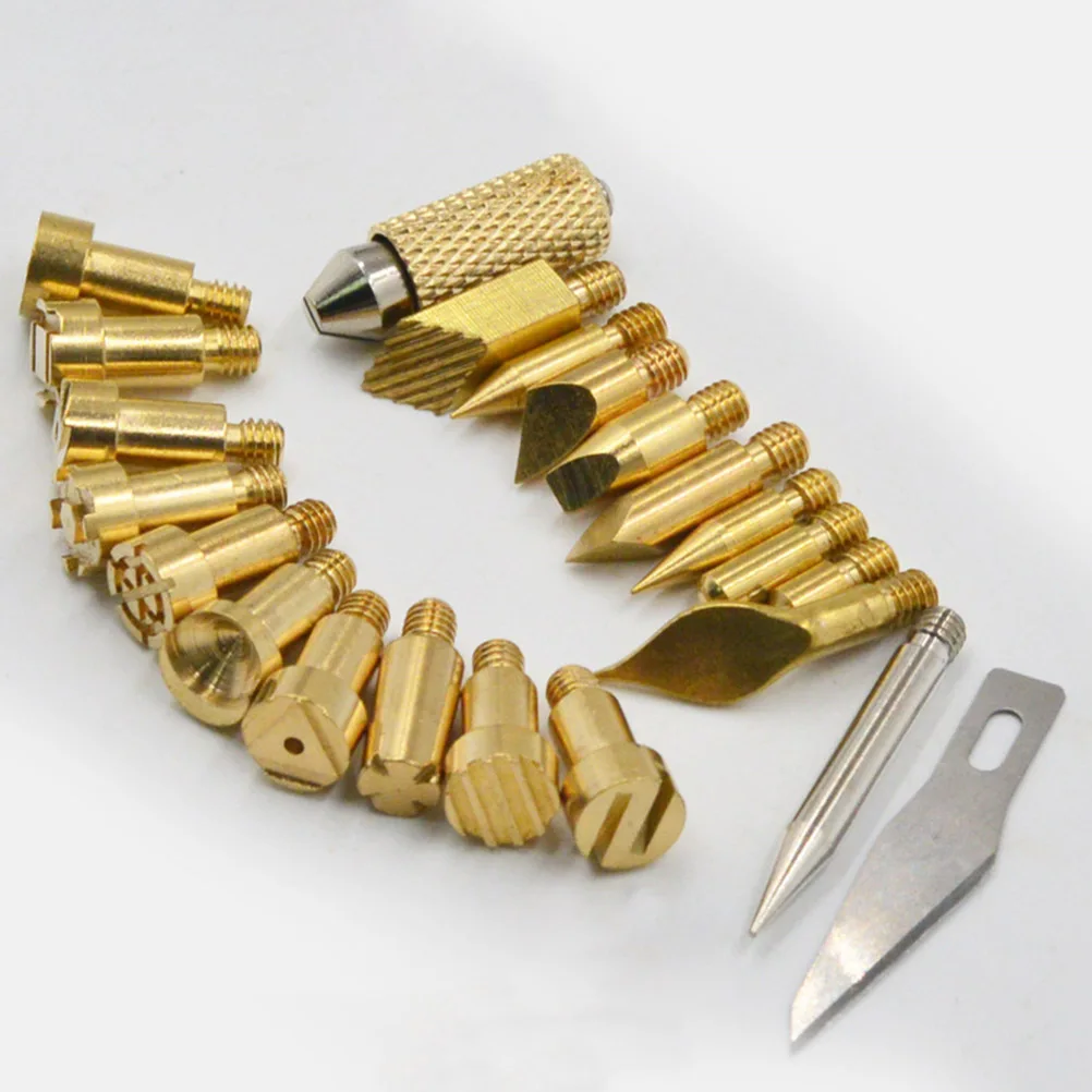 22 قطعة سبيكة لحام النحاس تلميح مجموعة ل بيروغرافيا حرق الخشب رسم حروف لتقوم بها بنفسك مجموعة أدوات النحاس سبيكة لحام نصائح #2