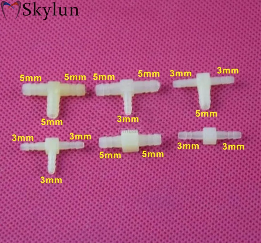 

SKYLUN 100PCS Dental 3 Way 4 Way Plastic Straight Tee Double Tee Reducing Cross Accept Water Adaptor Tube Pipe Connector SL1323