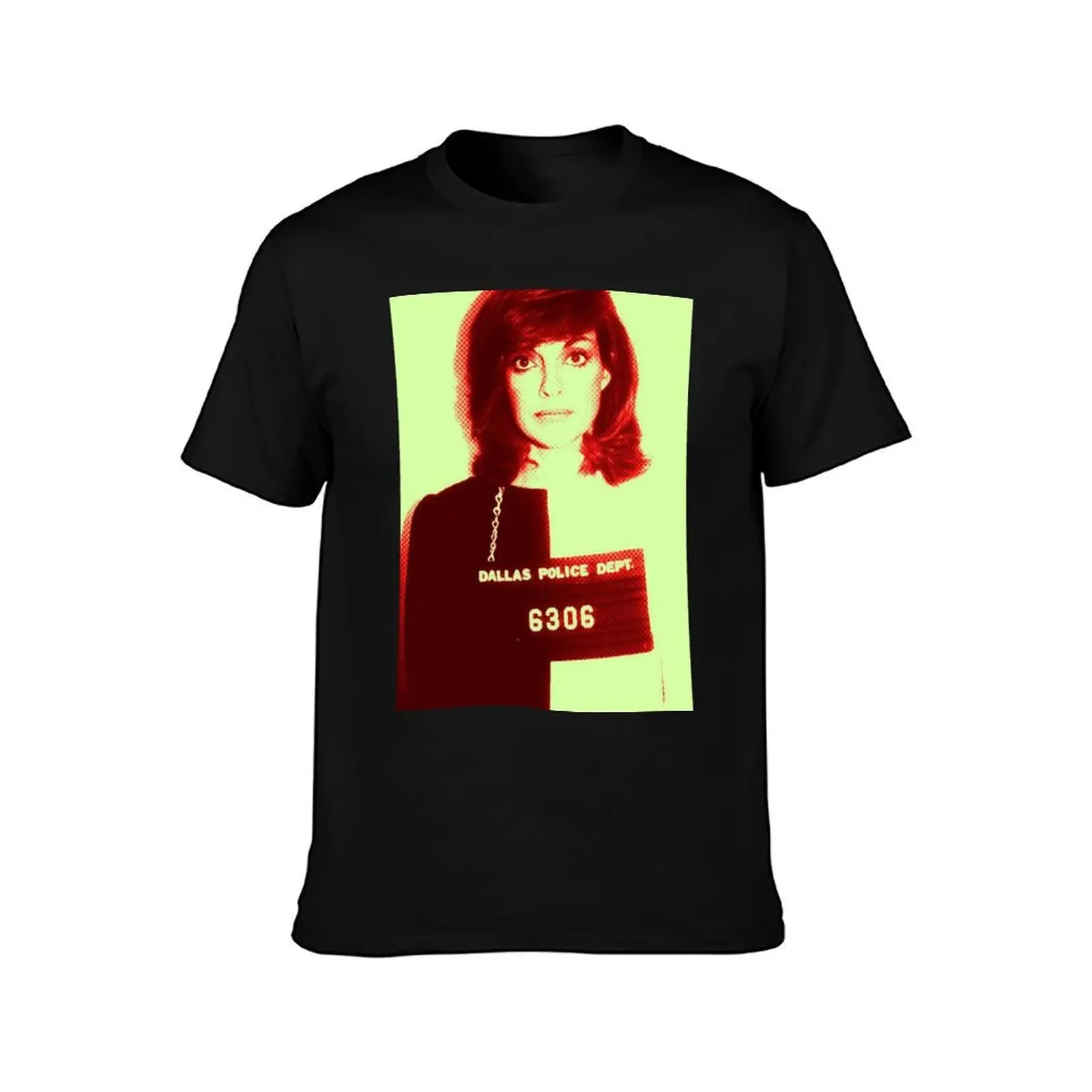 SUE-ELLEN MUG SHOT T-Shirt, Summer Casual Cotton Tee, Oversized Streetwear Tops, Vintage Graphic Print, Loose Fit Short Sleeve
