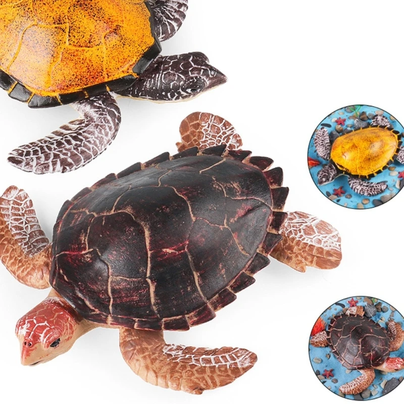 Turtles Sea Creature Toy Perfect for Role Playing and Pretend Play Hand Painted Turtles Figurine for Learning and Play