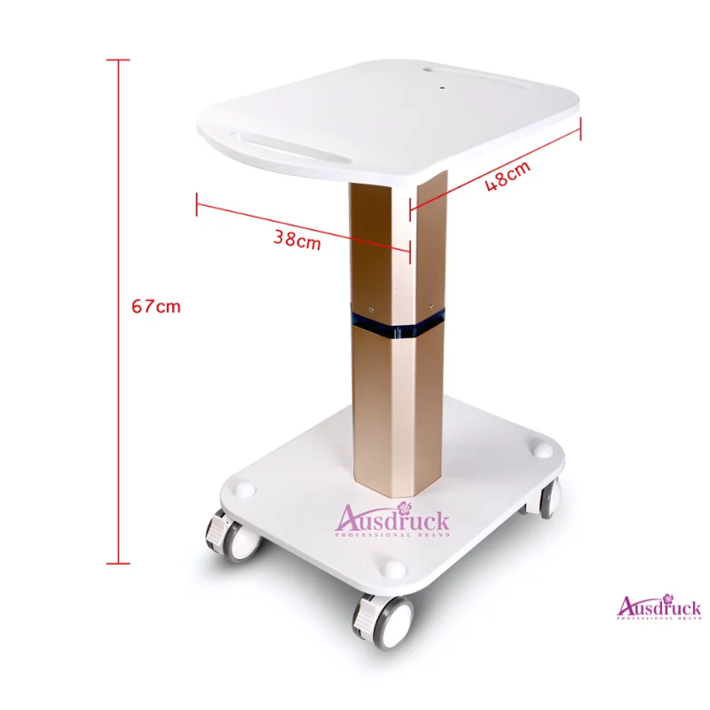 

4-уровневая тележка для салона, вращающаяся подставка, держатель для хранения, регулируемая стойка для косметического оборудования, органайзер с колесами, металлический каркас CE