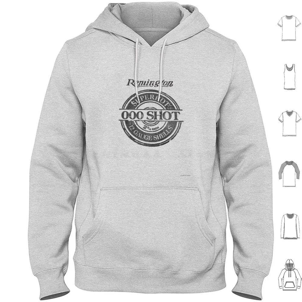 Conchas de escopeta Vintage/Retro 12 calibre tiro Sudadera con capucha de algodón de manga larga Remington Shotgun Gun Nra Rifle Shoot calibre 12 calibre 20