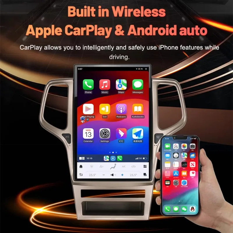 14.4 Inch Android 13 Android Screen Radio for Grand 2011-2013 Carplay Car Multimedia Video Player Stereo