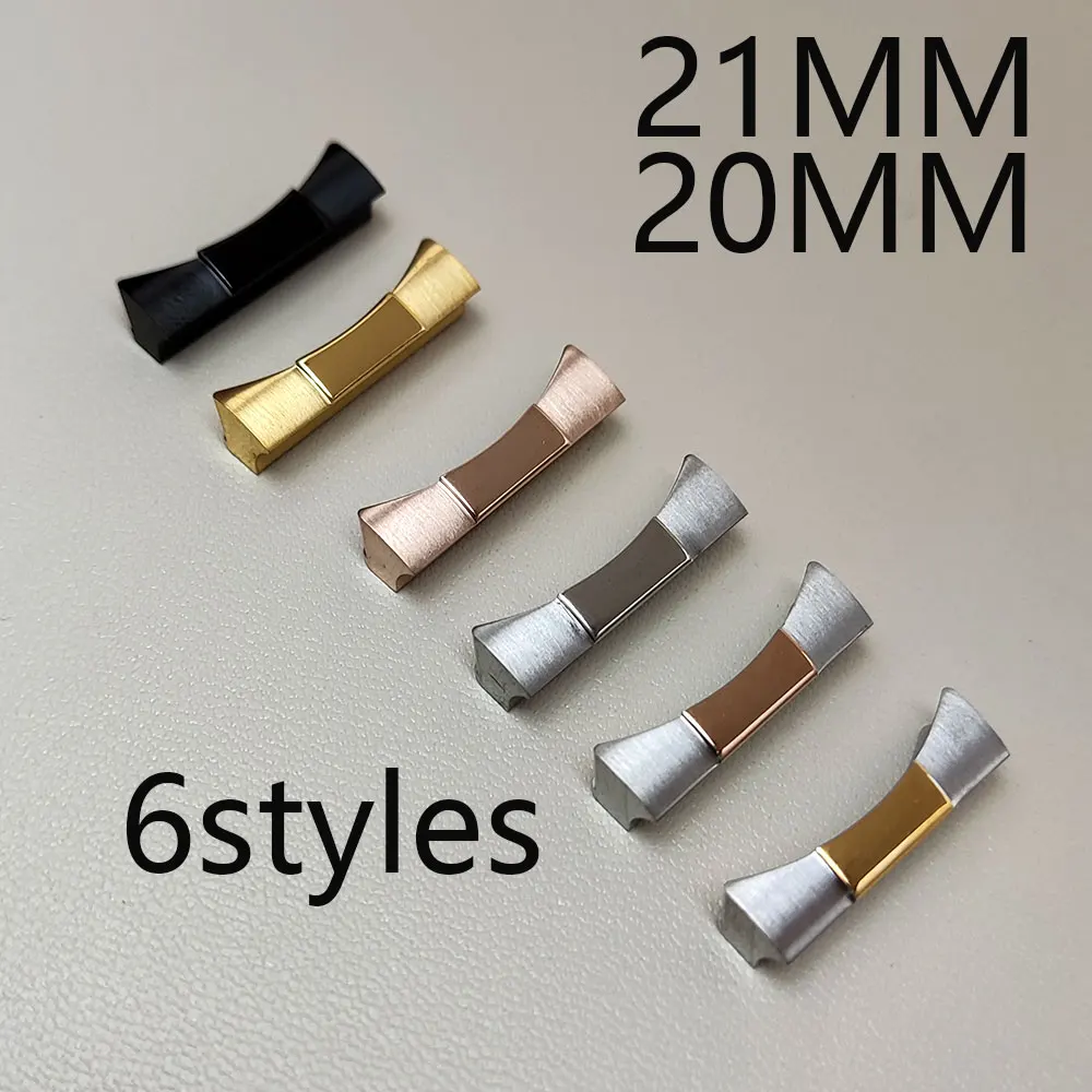 อุปกรณ์เสริมนาฬิกา ความกว้าง 20 มม. สายนาฬิกายาง สแตนเลส สายดําน้ํา เครื่องมือผู้ชาย เหมาะกับกรณี GMT การเชื่อมต่อวงนาฬิกา