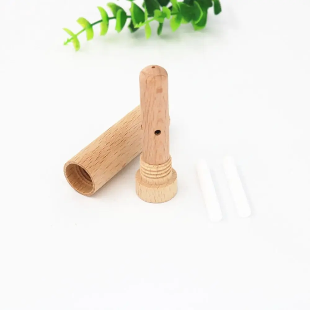 Wooden Essential Oil Aroma Wood Diffuser with Wicks Long-lasting Floral Aromatherapy Nasal Inhaler Fireless Slowly Volatile