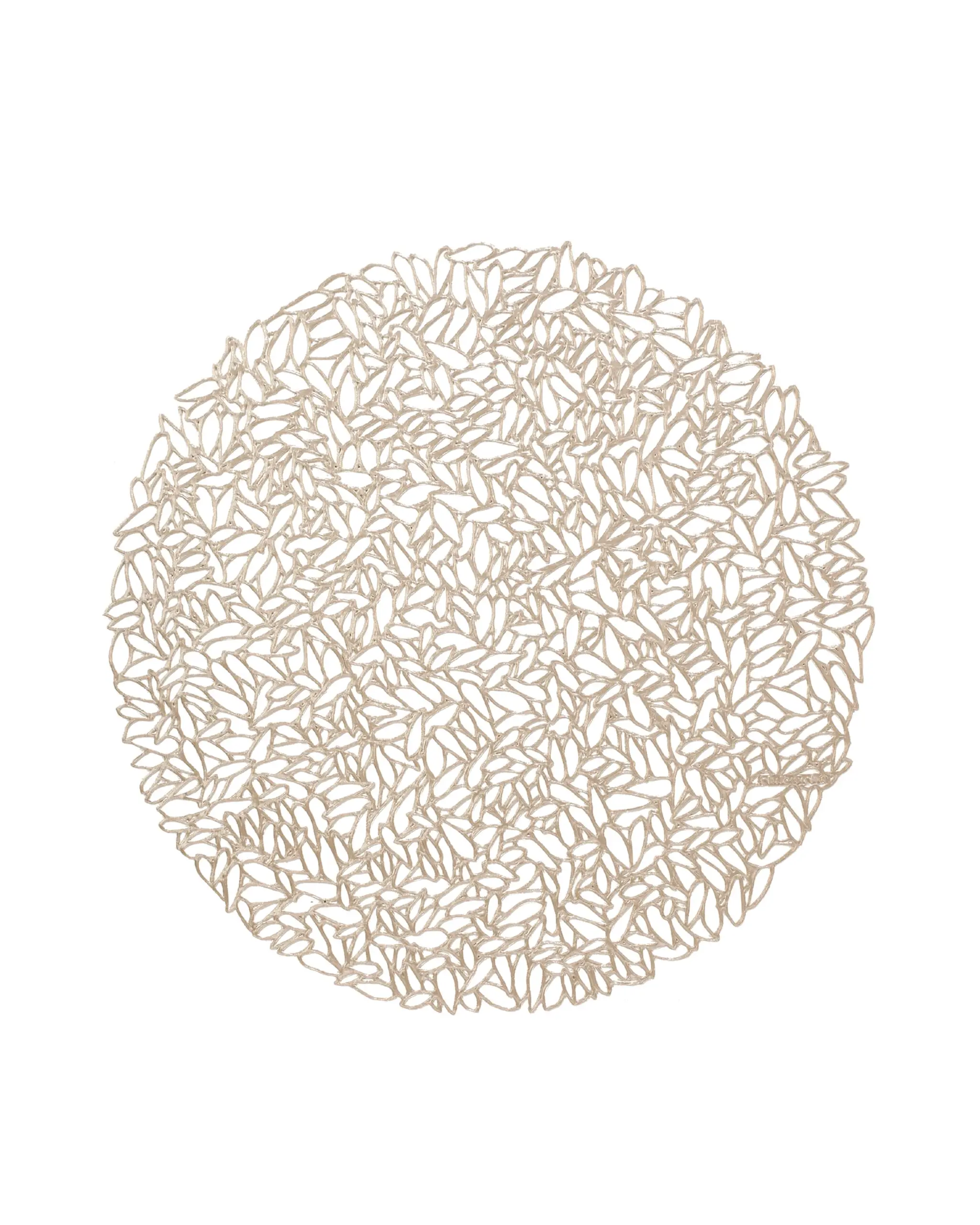 

Pressed Petal Placemats - Easy Care Openwork Table Mats - Indoor/Outdoor - 15" Round Chargers