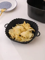 Air Fryer Silicone Liners Air Fryer Silicone Pot Reusable Silicone Air Fryer Liners Food Safe Non Stick Air Fryer Basket Accesso