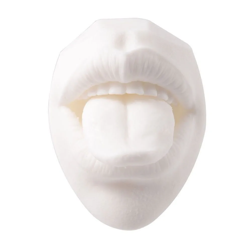 Silicone Lips and Tongue Model Lightweight with Rack Tongue Piercing Model Black Soft Lip Stud Display Stand Girls Women