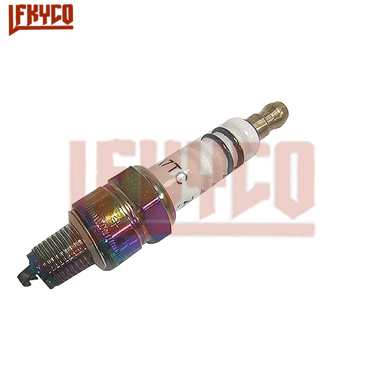 Burnt Titanium Racing 1 Electrode Spark Plug A7TC Fits for GY6 110CC 125CC 150CC ATV Scooter Dirt Bike Go Kart Motorcycle Parts