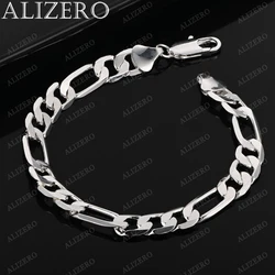 ALIZERO 925 Sterling Silver Bracelet 4/6/8/10/12mm Chain Bracelets For Men Women Fashion Party Fine Jewelry Wholesale