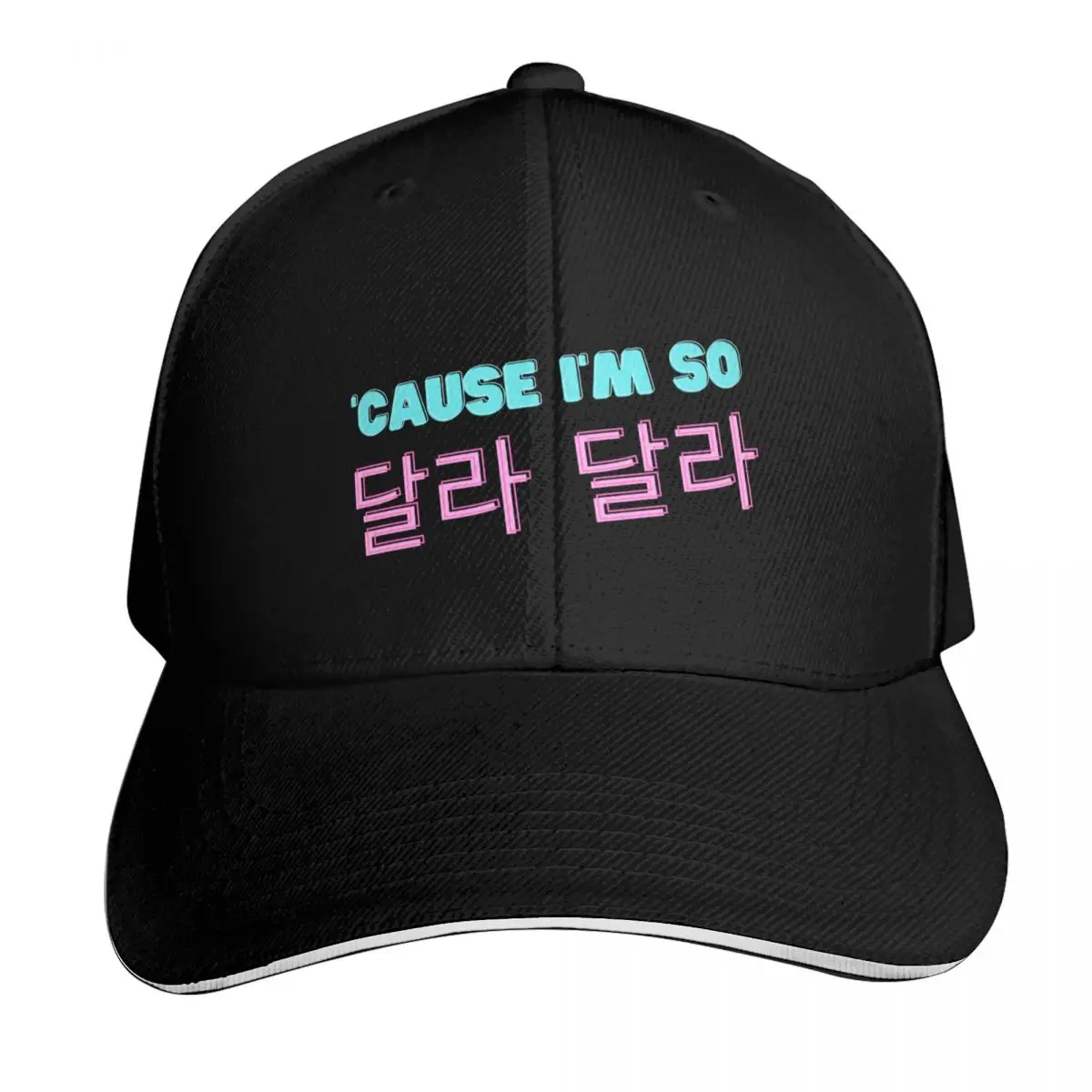 DALLA DALLA (hangul) Baseball Cap cute men's big size hat Funny hats Fashion Beach Female Men's