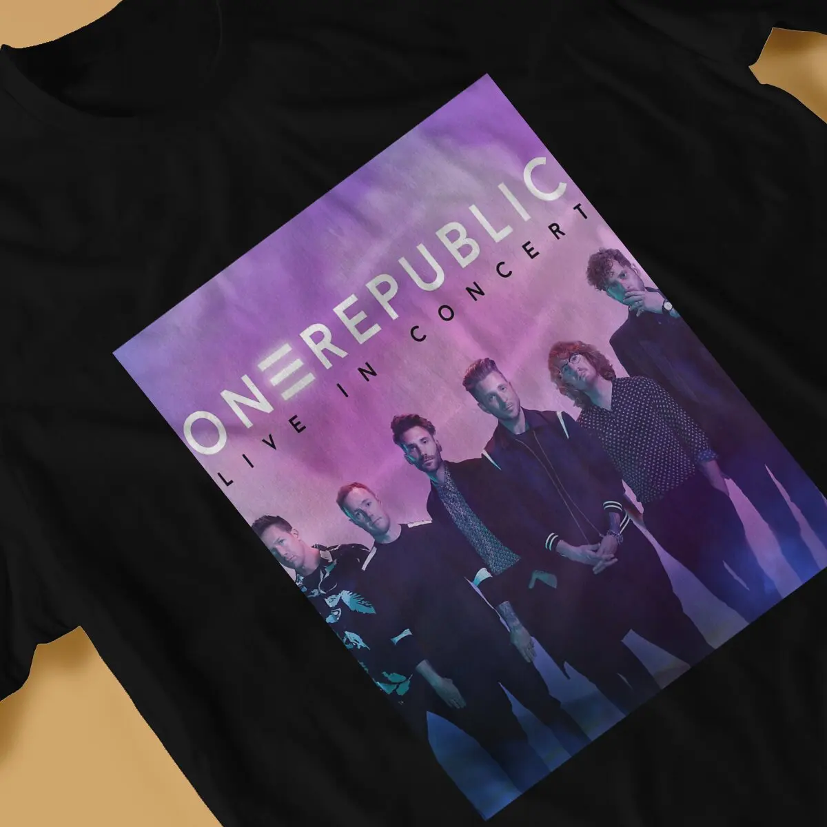 Men's T-Shirts Fiveon One American And World Band Funny Tee Shirt Short Sleeve Onerepublic T Shirts Round Neck Clothes Unique image 3