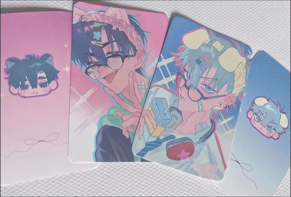 Marcapáginas de tarjetas Kawaii de 3 pulgadas, libro con Clip, colección de tarjetas de marca de paginación, artículos de Anime, regalo de la serie