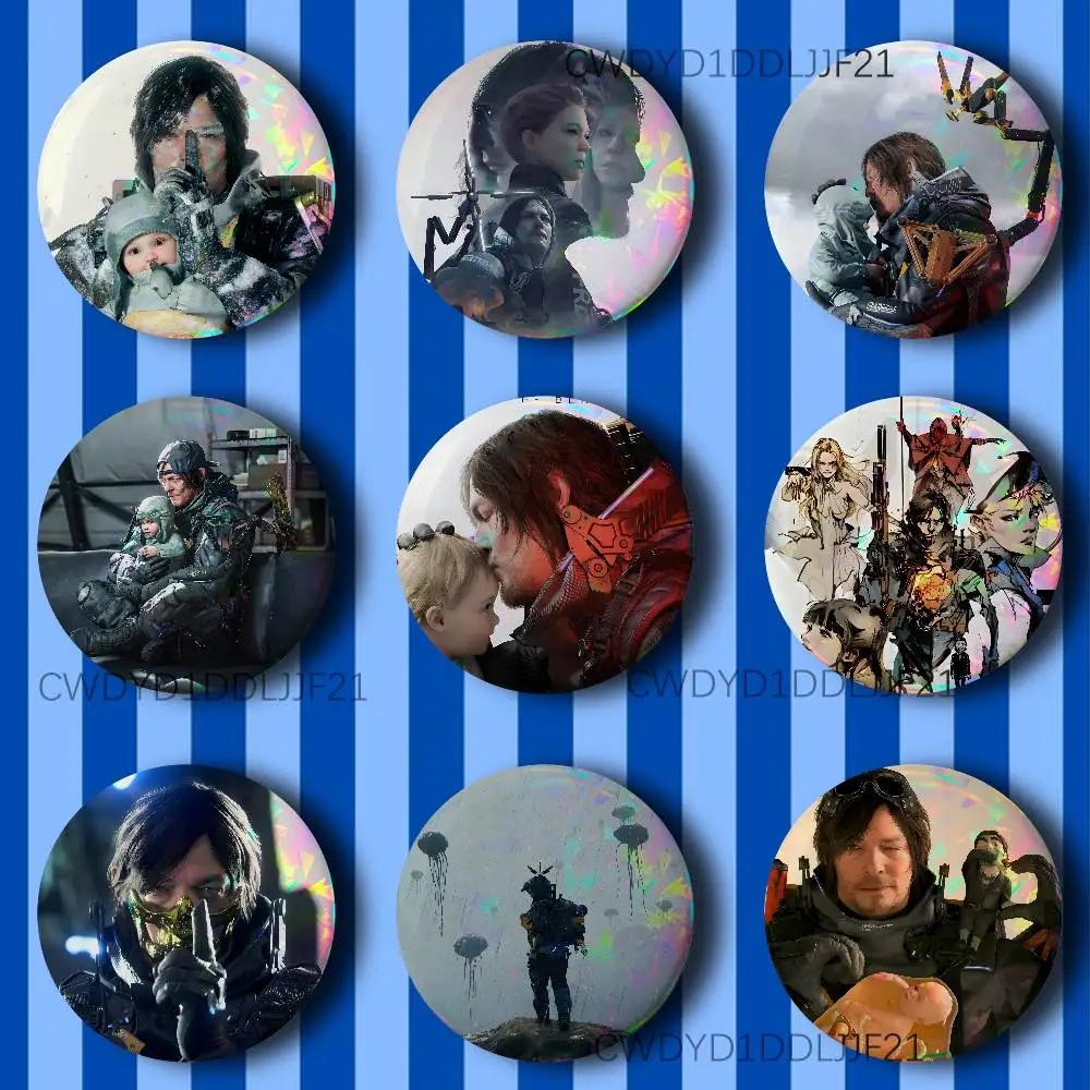 D-Death Stranding 2 On The Beach Badge Brooch Figure Lapel Pins Clothes Backpack Fashion Cute Collection Decoration Display