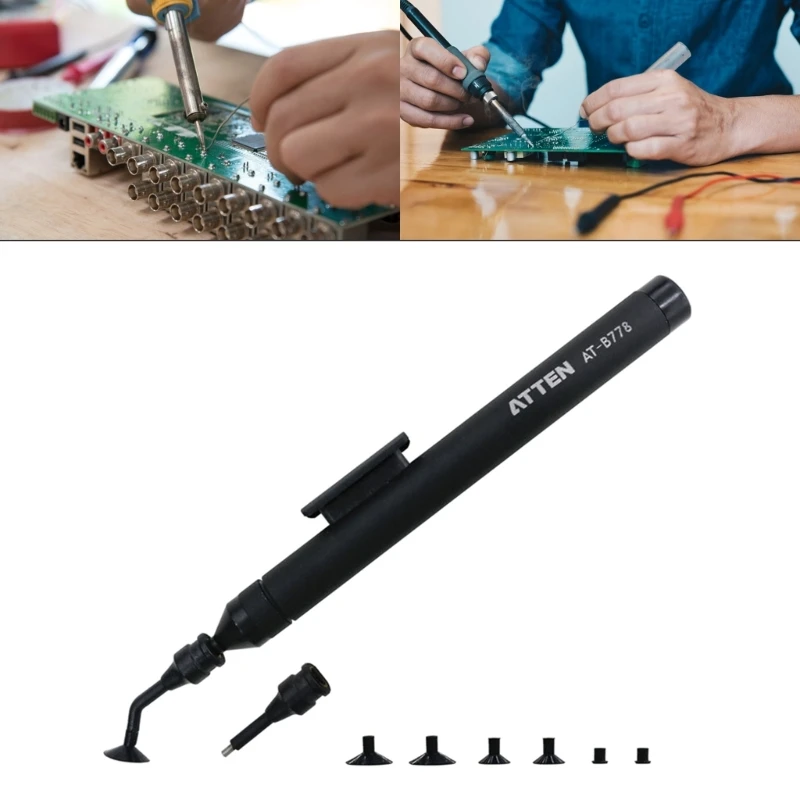 AT-B778 Antistatic Manual Vacuum Suction Pen IC Pickup Tool and Lens Suction Cup Pick Up Pen Sucker with Disc Nozzle