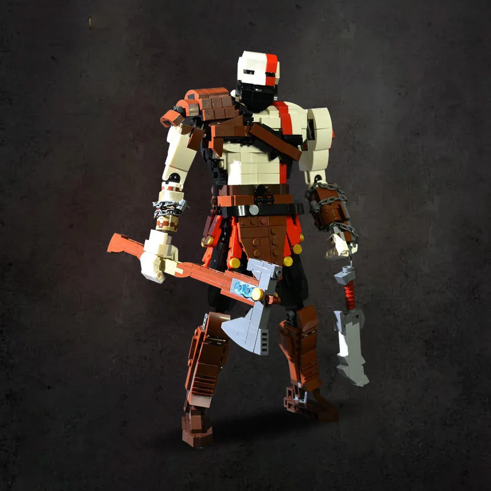 

MOC-192904 God of War 2018 Kratos Building Blocks Model Popular Games Kratos Action Figures Bricks DIY Assembly Toys Kids Gift