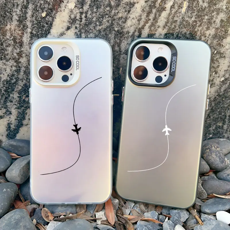 Etui na telefon z motywem samolotu, serca i pary, odporne na wstrząsy, laserowe obudowy na Apple iPhone 17 16 15 13 12 11 Pro Max Mini 14pro Max Plus — zdjęcie 5