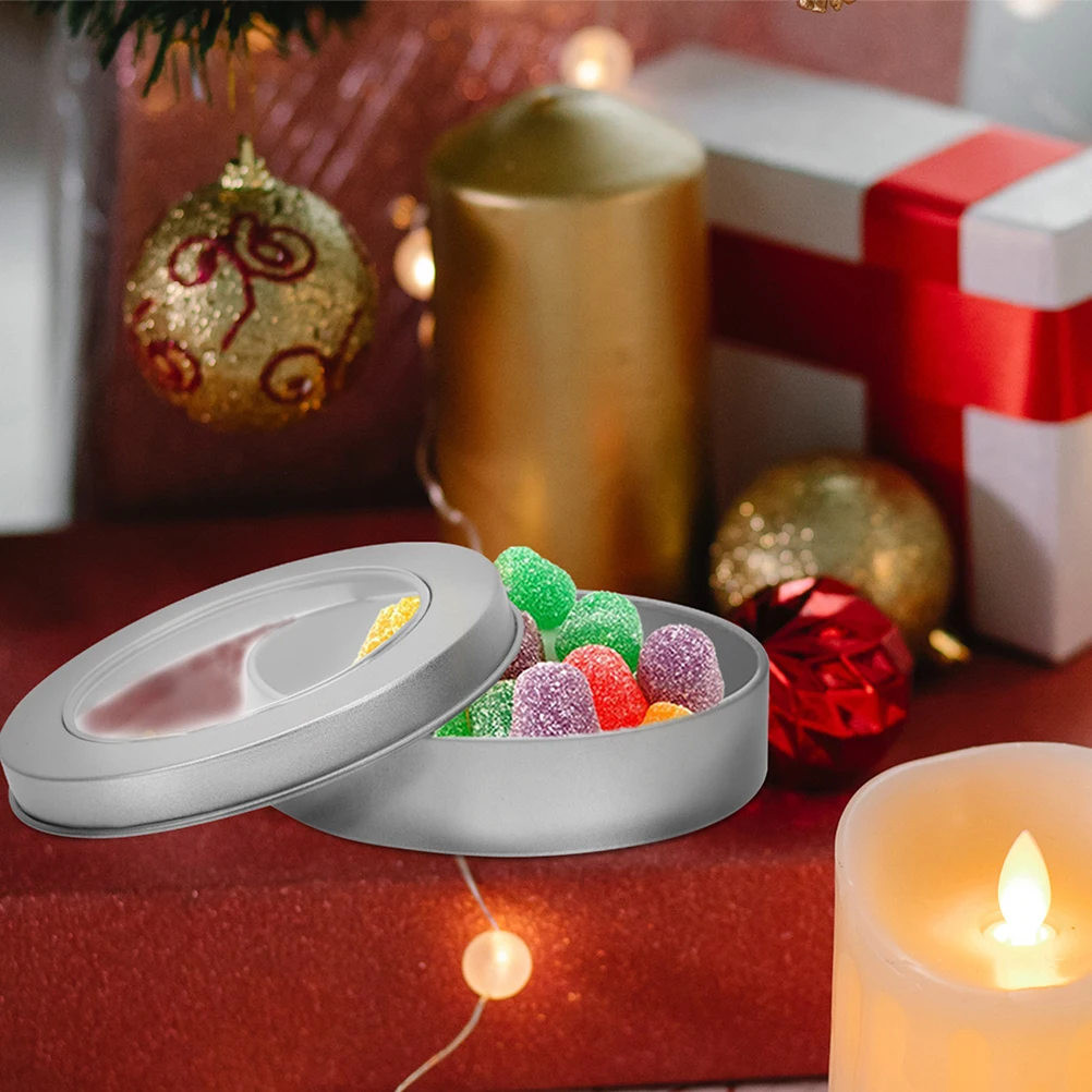

6 Pcs Round Tinplate Storage Boxes Decorative Containers Lids Small Craft Boxes Cookies C ies Home Office Storage