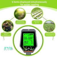 6-In-1 Soil Tester PH/EC/Humidity/Sunlight/Fertility/Temp Digital Soil Moisture Tester PH Meter For Gardening Hydroponic-AT30