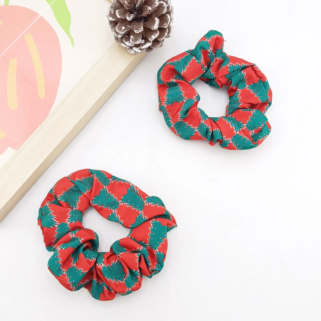 1pc Festive Christmas Scrunchies Multiple Holiday Prints Perfect Hairstyles Gifts Colorful Hair Accessories Y2K Casual Looks