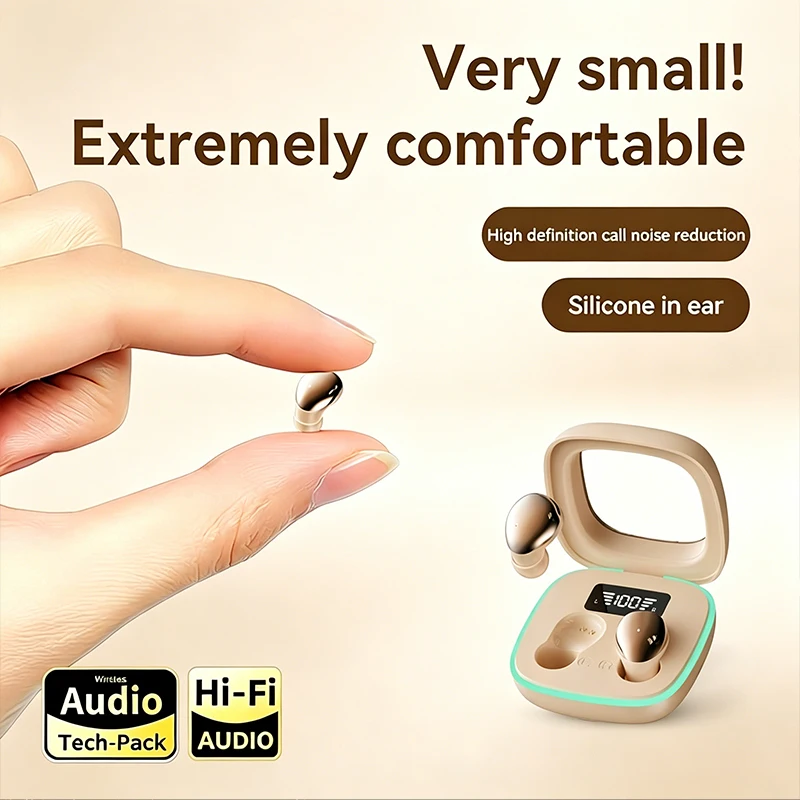 B51-Invisible Mini Headphones, Wireless Bluetooth Compatible