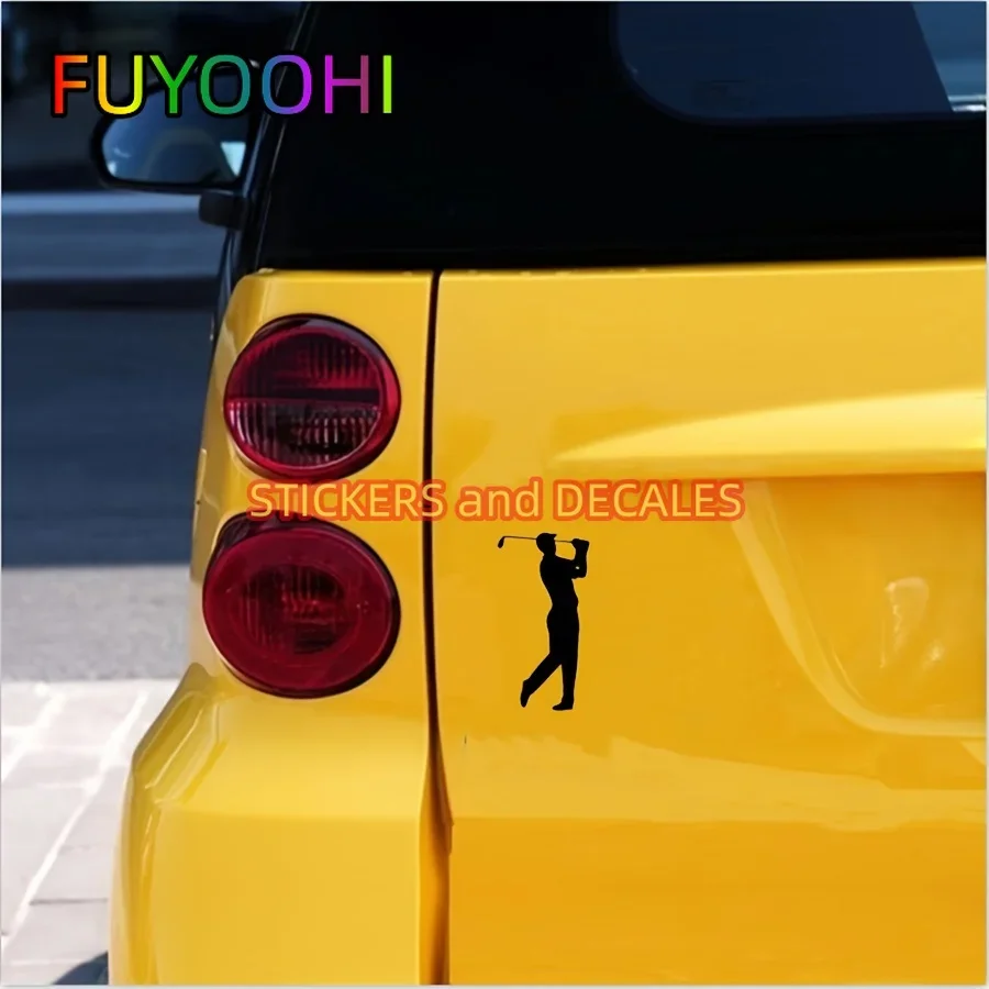 FUYOOHI Golf Player Sticker Vinyl Cover Scratches Waterproof Car Window Glass Truck Motocross Motorcycle Bumper SUV Door Decals