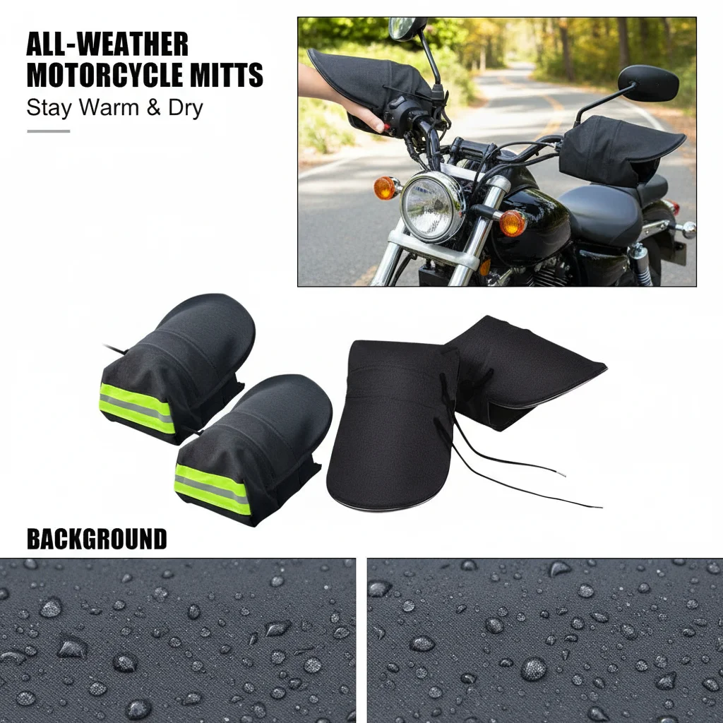 

Водонепроницаемые перчатки для мотоциклетного руля, защита от солнца, чехлы-муфты для руля велосипеда, для езды на велосипеде