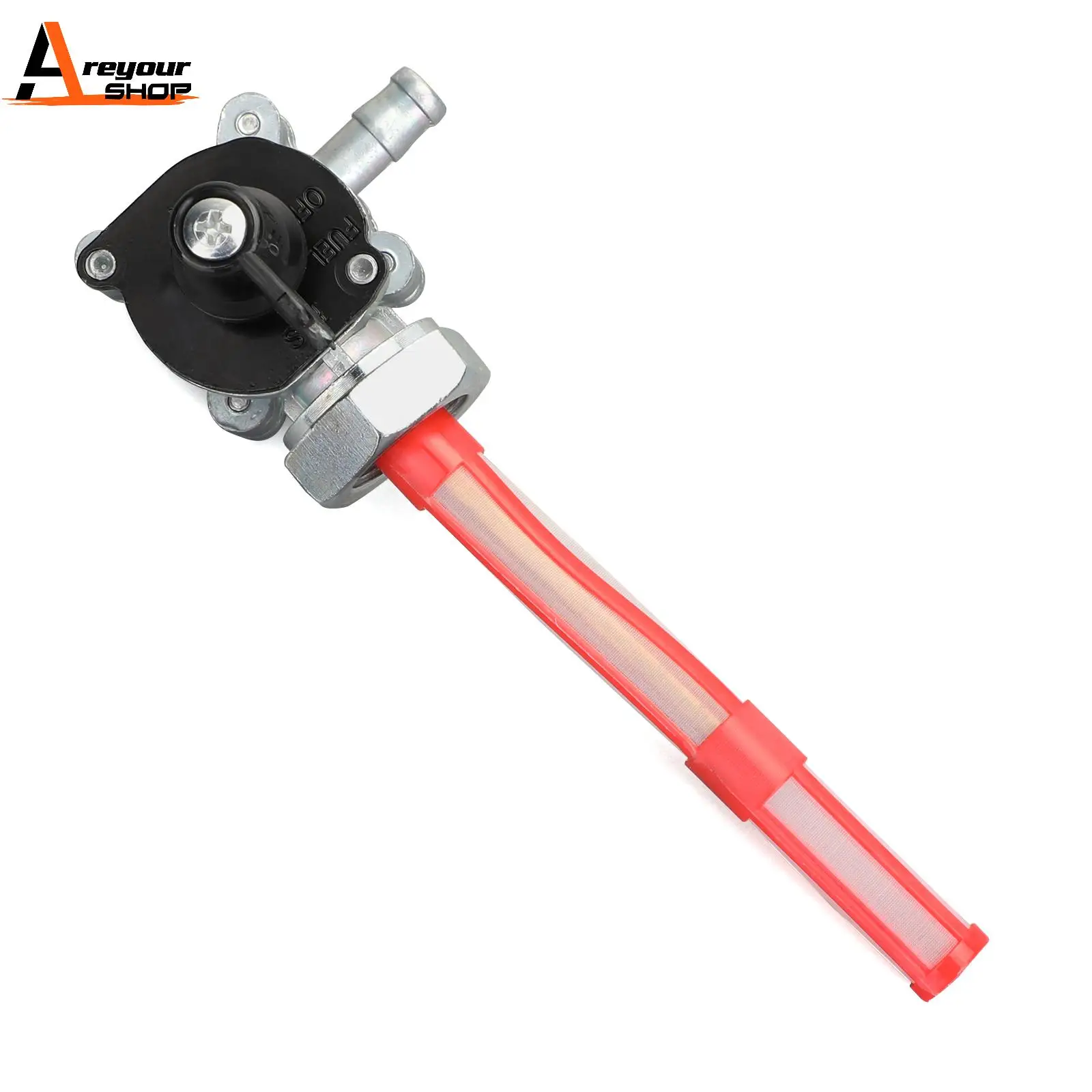 Areyourshop for Honda VTX1300C VTX1300R VTX1300S VTX1300T 16950-MEM-674 Fuel Vacuum Petcock Aluminum Alloy