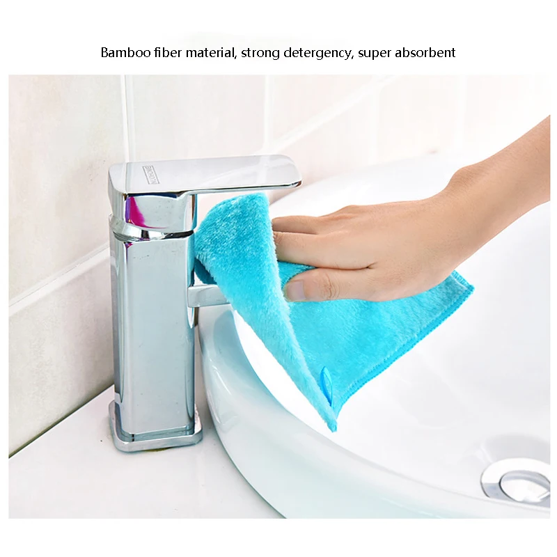 Bamboo Fiber Magic Wipes Streeploos Anti-grease Cloths Kitchen Hydrophilic Natural Rags For Washing Dishes Cleaning Microfiber