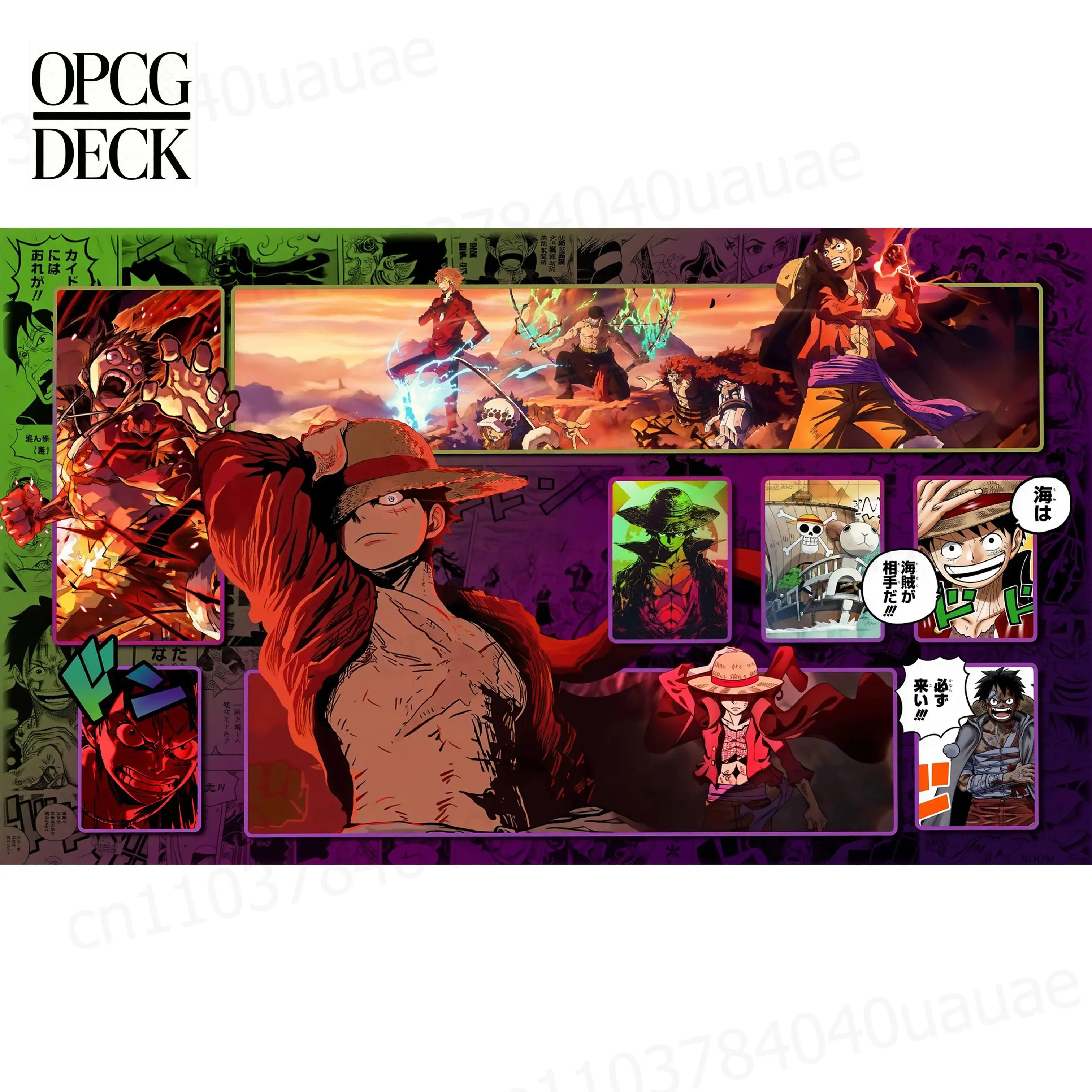 Tapis de jeu One Piece OPCG, jeu de cartes Monkey D. Luffy Sanji Roronoa Zoro, tapis de jeu d'anime de haute qualité, 60*35 cm