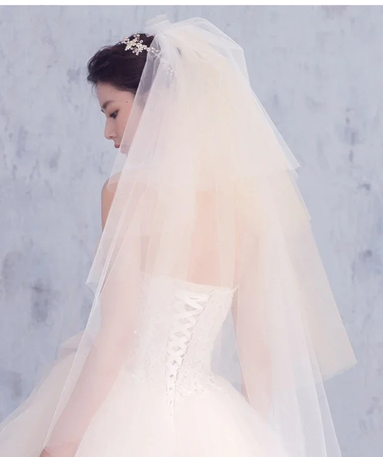 

Новая дизайнерская популярная фата в виде птичьей клетки для лица, короткие белые свадебные аксессуары, простая изящная сетчатая фата