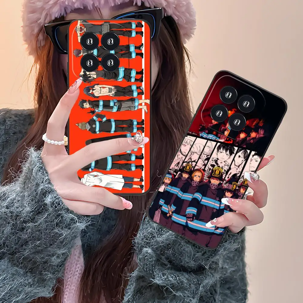 

Anime Fire Force Mobile Phone Case for Xiaomi 15 14 13 12 Mi 11 T Ultra Lite Pro S X 5G Colour Printing Protective Cover Pretty