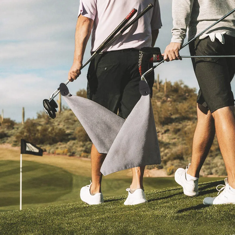

Compact Magnetic Golf Towel Heavy-Duty Ball Cleaner Lightweight Easy Carry Cleaning Brush with Washable Fiber Cloth for Golfers