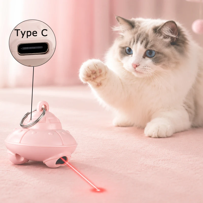 Jouet laser électrique pour chat avec recharge USB, pointeur, collier pour chat, jouet interactif automatique pour chatons, chiens, jeux, entraînement, articles pour animaux de compagnie