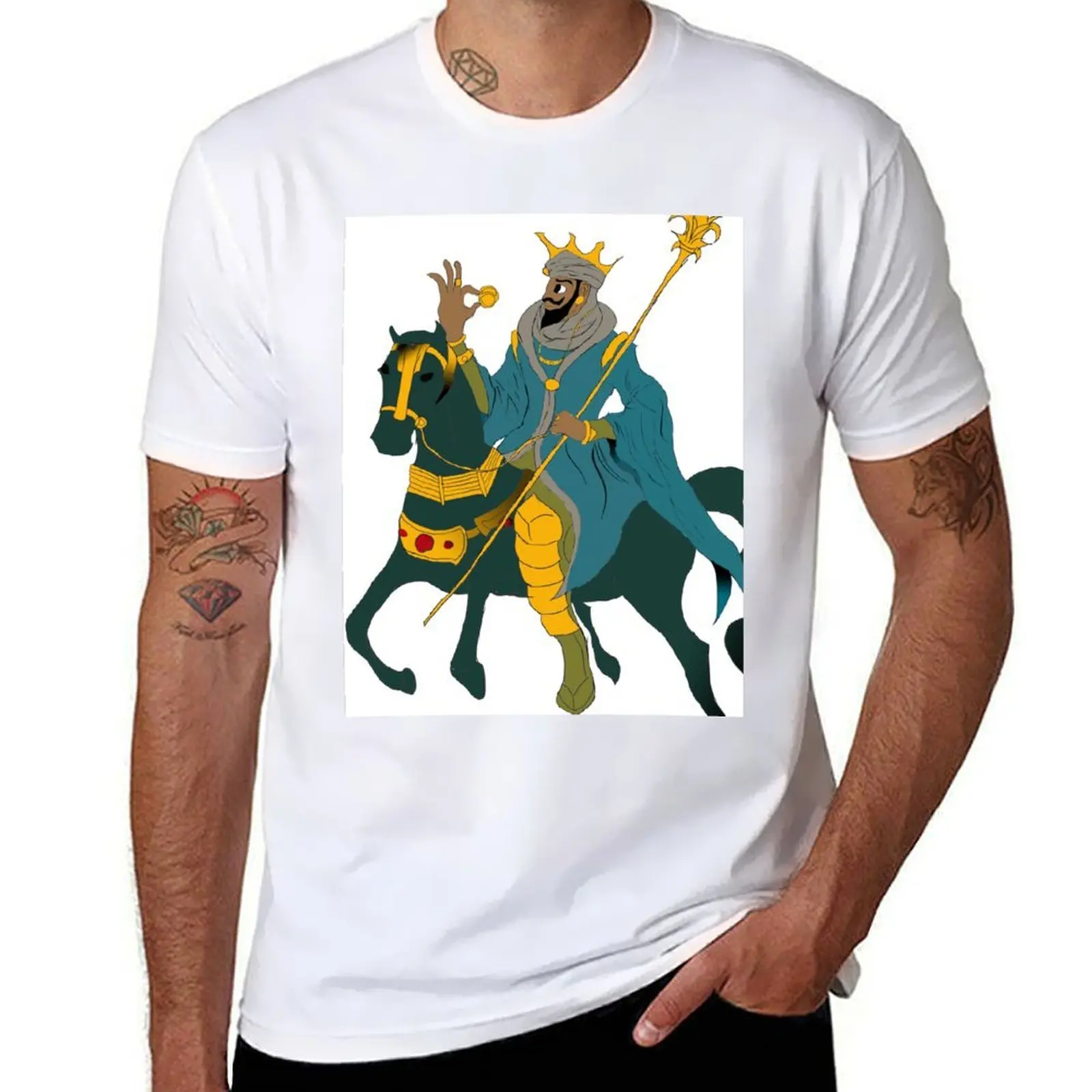 Mansa Musa: The King of the Bling T-Shirt anime tshirt anime t shirts for man T-Shirt