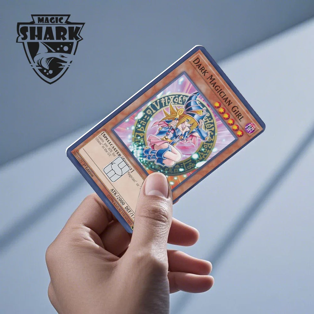 魔法のサメ-ダークマジシャンアニメピッグシャークステッカー、色あせない小さな大きなチップ、クレジットカード用のスキンカバー、素晴らしいオファー