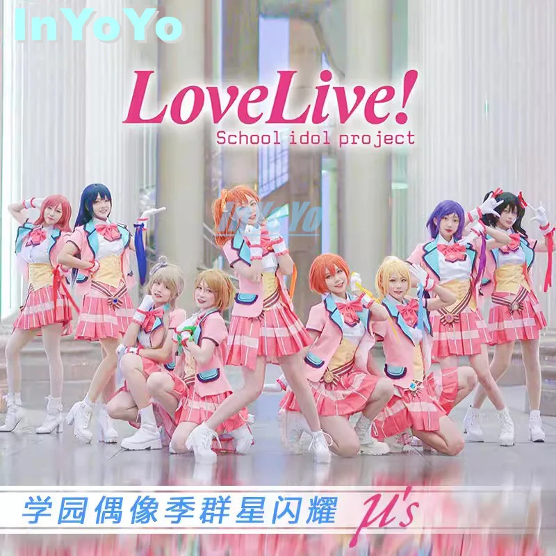 InYoYo Anime LoveLive! ALL STARS Members Idol Uniform Dress Tojo Maki Rin Hanayo Eli Umi Honoka Cosplay Costume Lovely Party Out