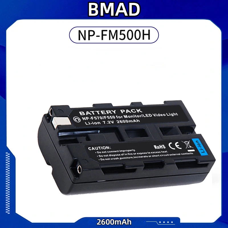 Np-F570 7.2v 2600mah Lithium Battery Suitable for Sony Np-F570 Npf550 Digital Camera Battery Full Decoding Flash Backup Power