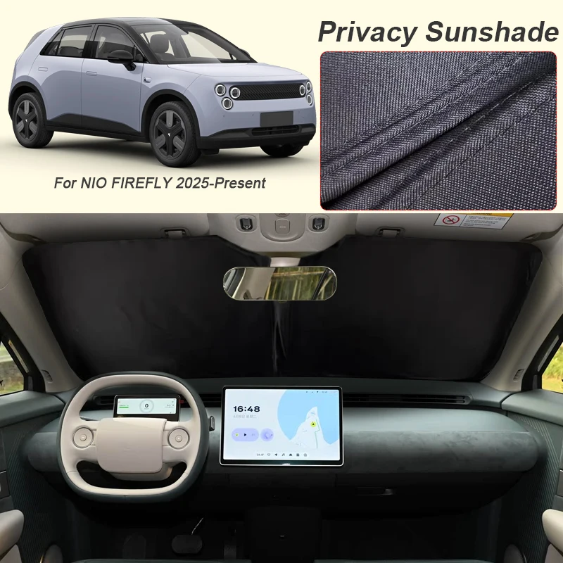 Car Black Window Privacy Sunshade For NIO FIREFLY 2025-Present Auto Anti-UV Heat Insulation Protect Cover Interior Accessory