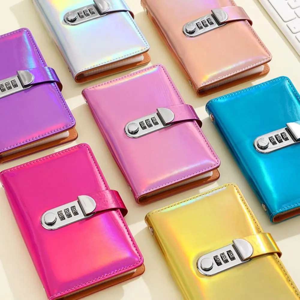 50Sheets Savings Book with Password Lock Dual Sided Portable Budget Binder Laser Wallet Storage Account Book
