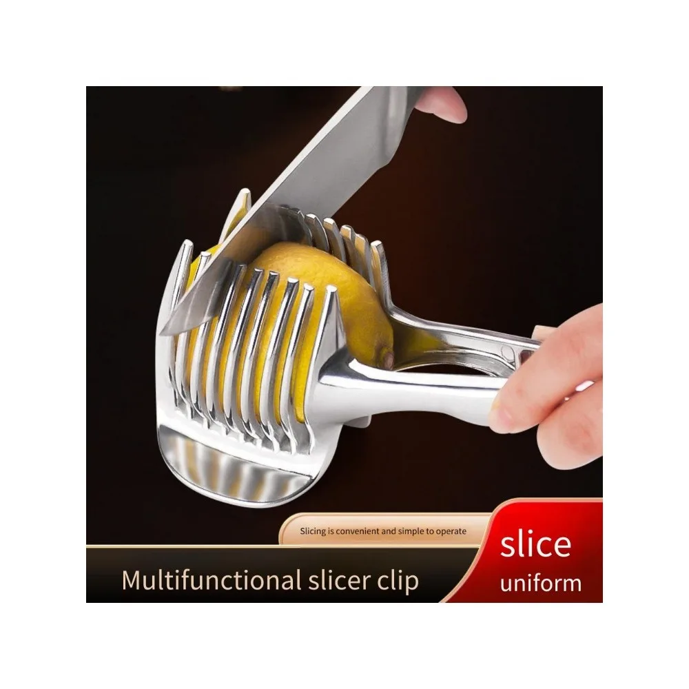 

Lemon slicer alloy multi-functional fruit splitter with handle tomato slice household fruit cutter