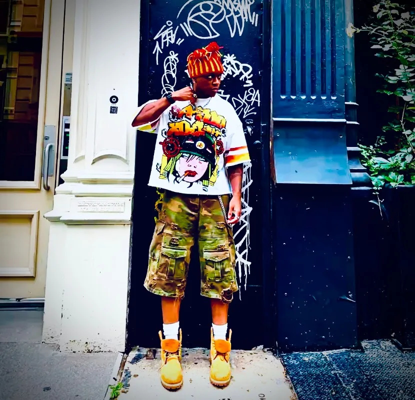 

new Y2k Harajuku Trendy High Street Clothing Fashion Anime Letter Print Half-sleeved Tops Men Loose Casual Oversized T-shirts Wo