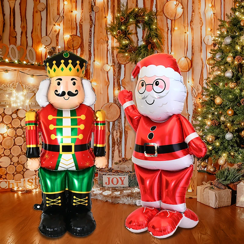 Christmas Standing Santa Claus Snowman EIK Foil Balloon 2026 Number Balloon New Year Xmas Navidad Noel Party Decoration Supplies
