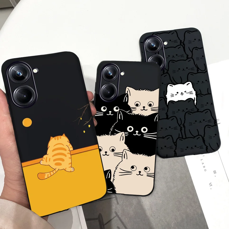 For Realme 10 Pro Plus 10T 10 5G Case Cute Animals Cartoon Painting Cover For Realme 10Pro 10 Pro+ Realme10 4G Liquid Silicone