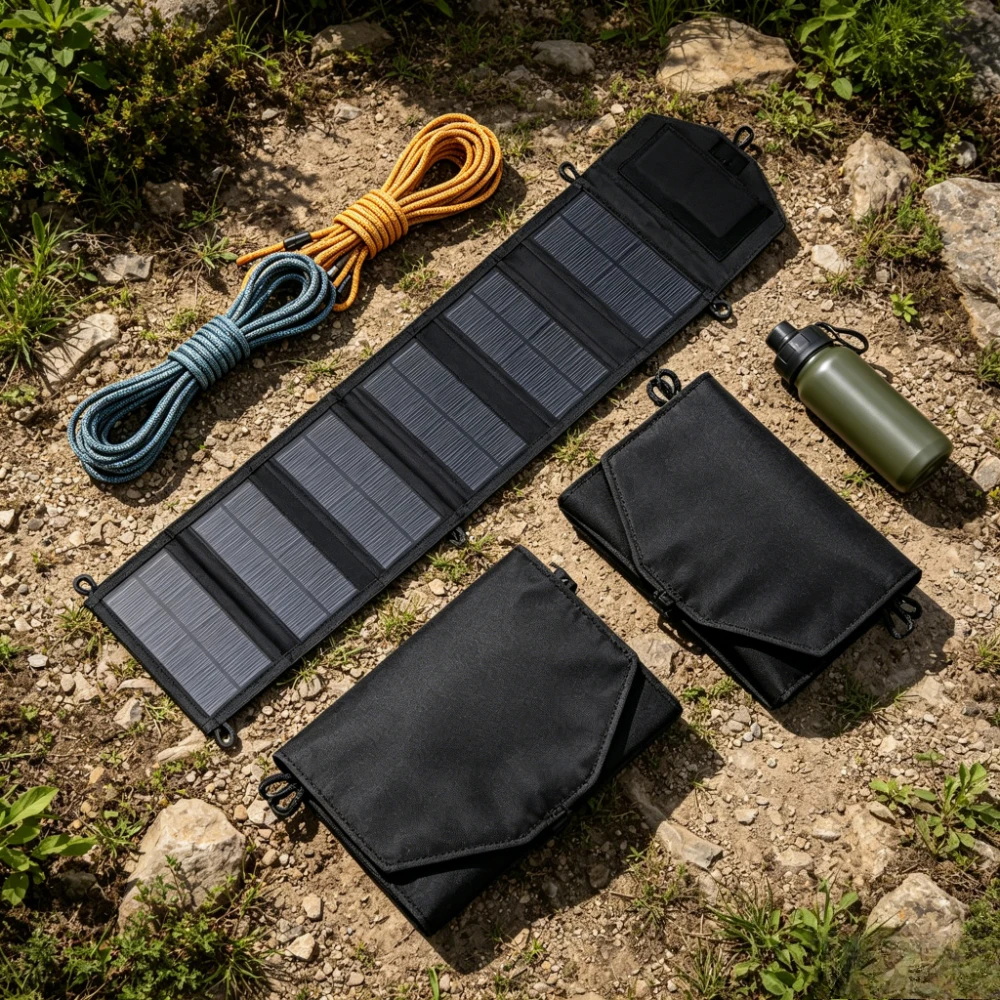 Painel Solar Portátil 5V USB Tipo-C: Kit Flexível e Leve para Carregamento de Celulares, C 3